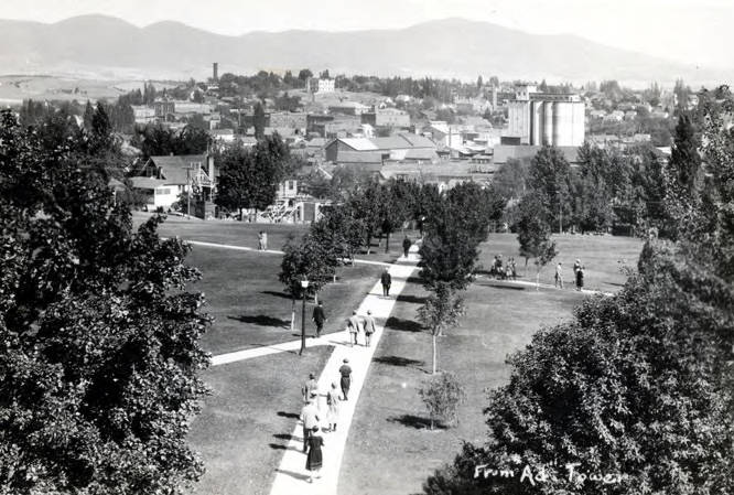 Panoramic view from Administration Building of Moscow, Idaho.