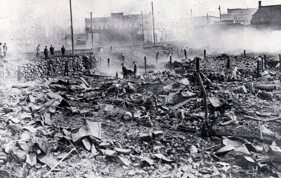Destruction caused by fire. Grangeville, Idaho.
