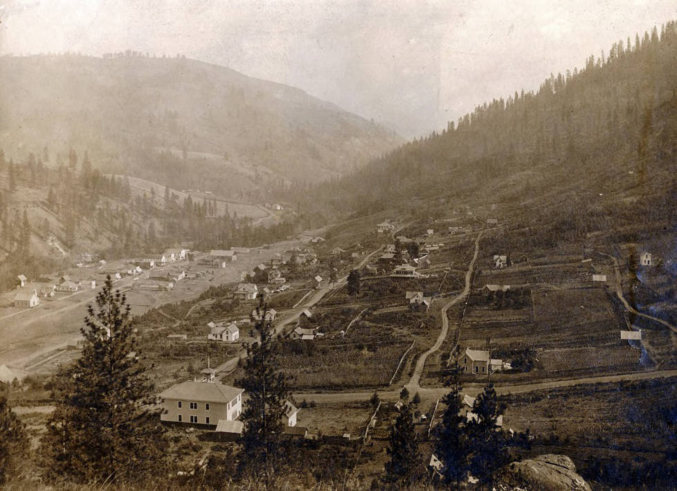 Aerial view of Peck, Idaho.