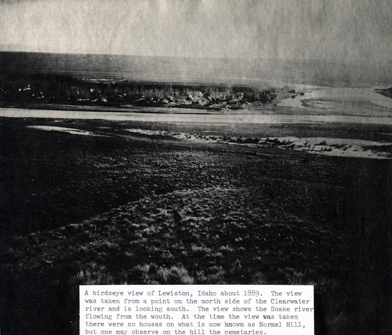 Birdseye view of Lewiston, Idaho.
