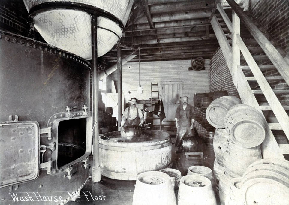 Wash house on 1st floor. C. Weisgerber Brewery. Lewiston, Idaho.