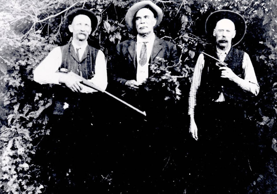 J. Arborgast, Cal Huddleston, and George Arnold, pioneers of Grangeville, Idaho.