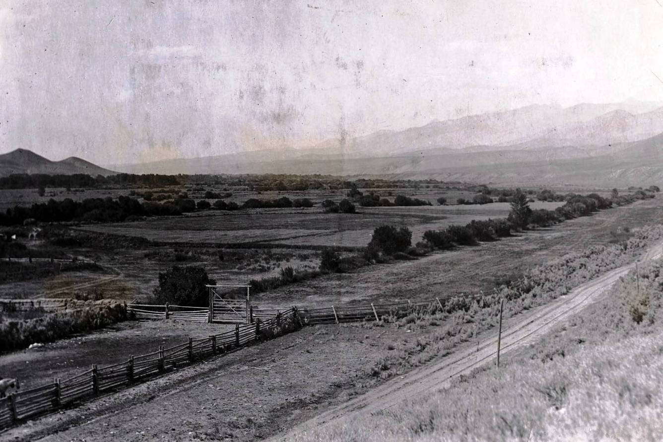Panoramic view of Lemhi Valley looking northwest. Idaho.
