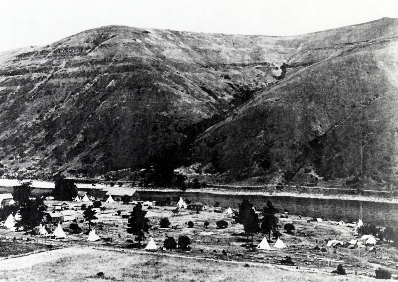 Panoramic view of Spalding, Idaho.