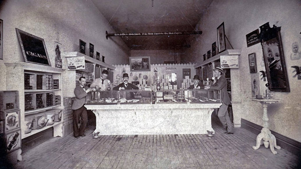 Interior view of cigar store in Moscow Hotel. Moscow, Idaho.