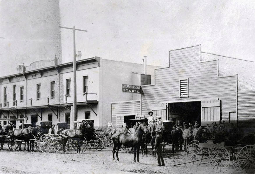 Sale held in front of old stable on northwest corner of 1st and Main Streets. Moscow, Idaho.