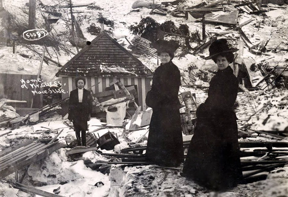 Guess home demolished by snowslide. Mace, Idaho.