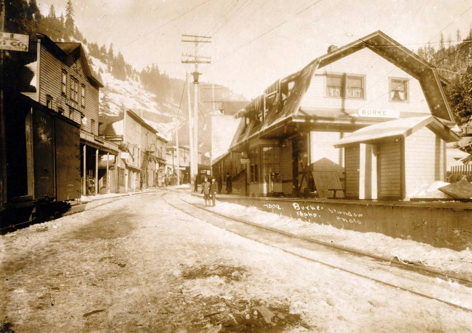 Burke depot and portion of town. Burke, Idaho.