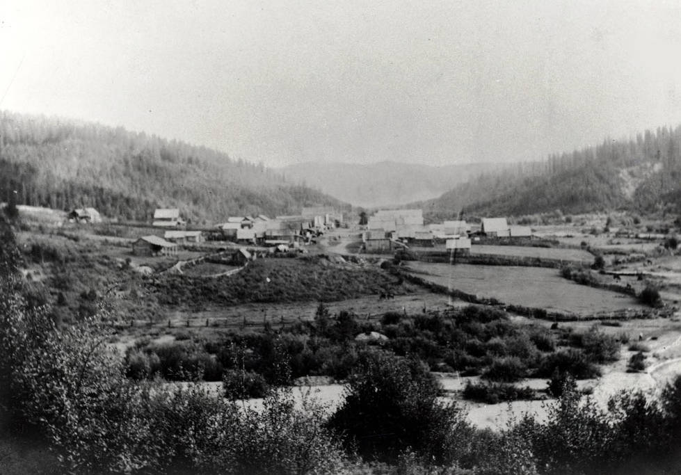 Distant view of Pierce, Idaho.