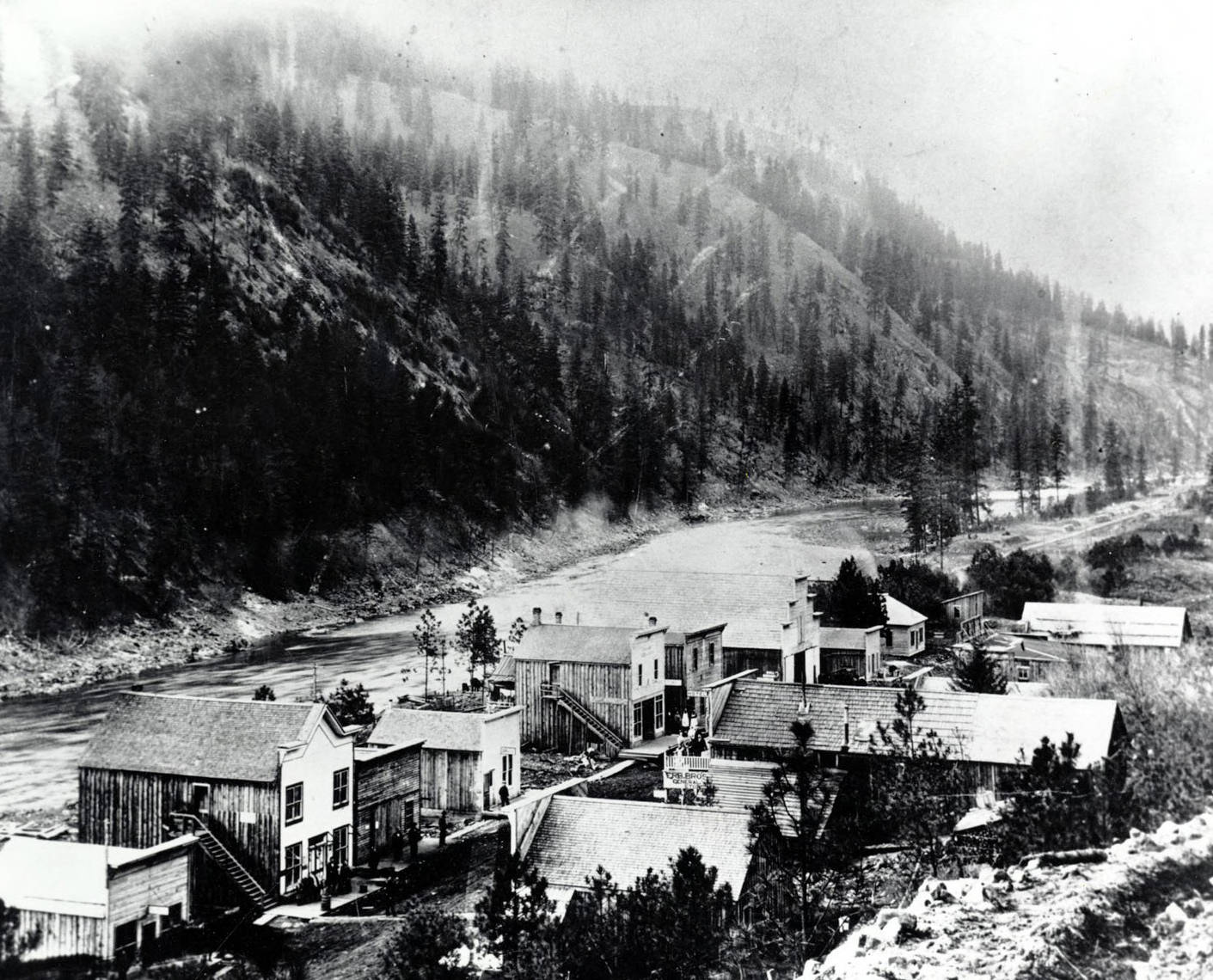 View of Greer, Idaho from Greer Grade.